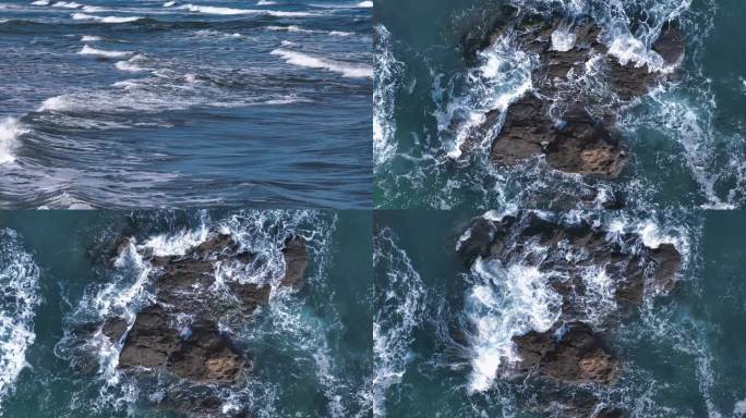 航拍海浪，原创4k视频，放心使用