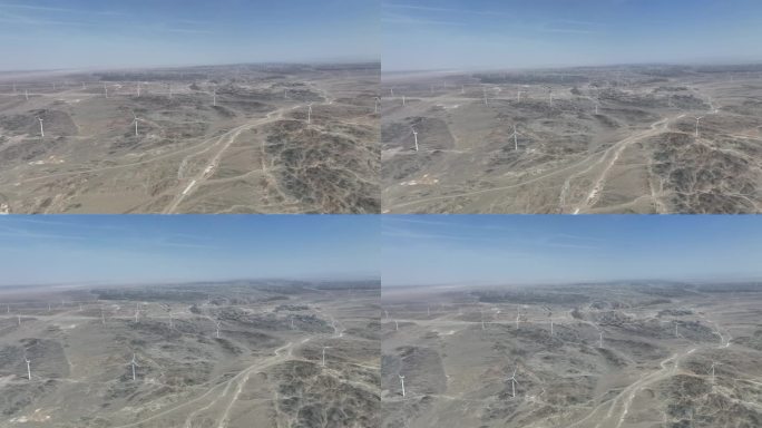 新疆哈密戈壁滩风力发电
