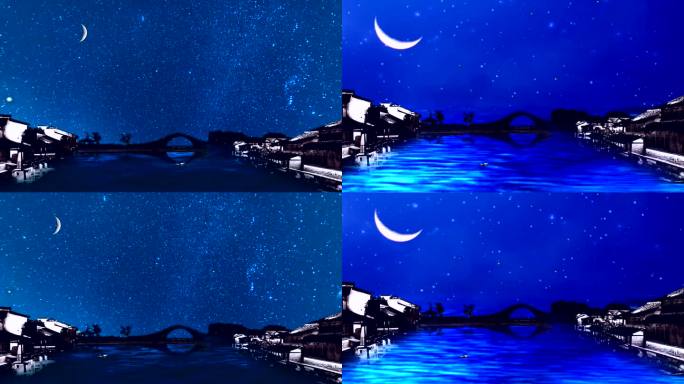 歌曲《弯弯的月亮》高清舞台视频背景