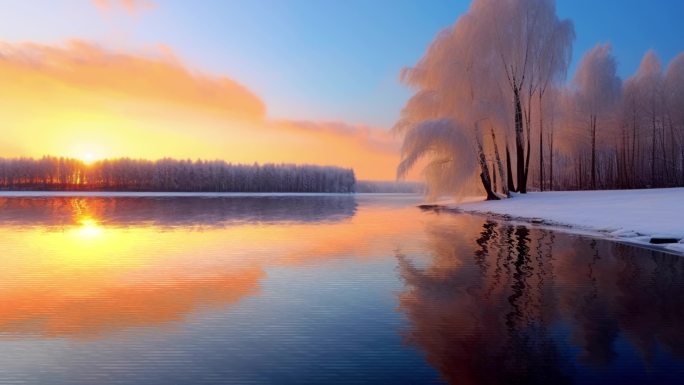 梦幻雪景 雾凇 冰天雪地 北国风光