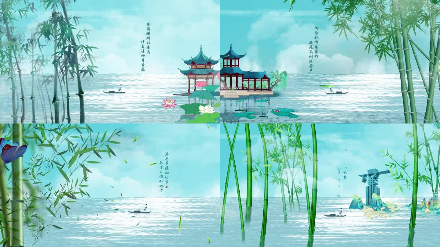 【4K】中国风水墨廉洁竹文化片头