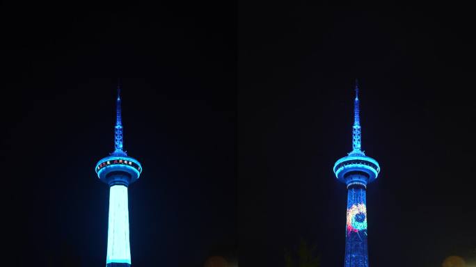 四川省德阳市电视台夜景