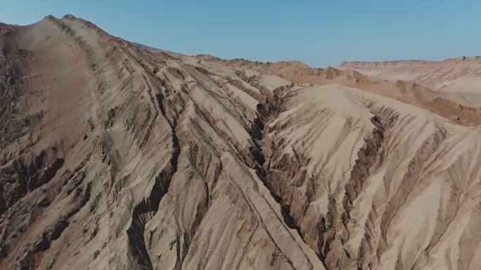 吐鲁番火焰山吐峪沟峡谷水土流失荒漠化地貌