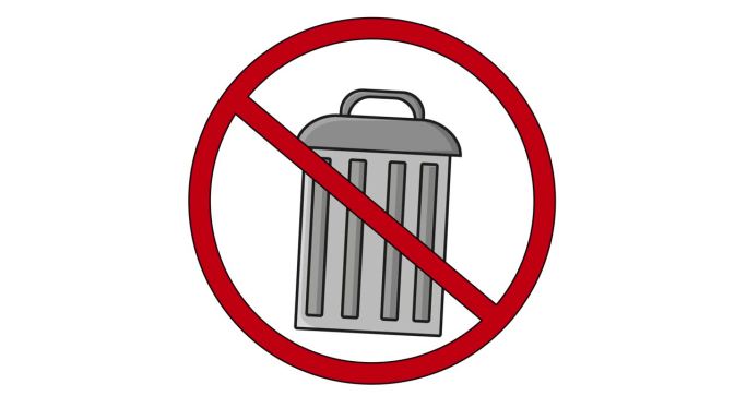 禁用图标和垃圾桶图标的动画视频