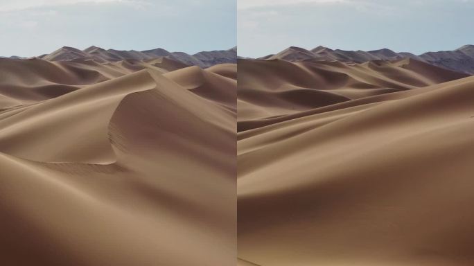 蒙古国戈壁沙漠沙丘鸟瞰图