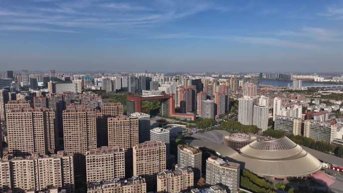 高楼 沂河 航拍 大景 临沂