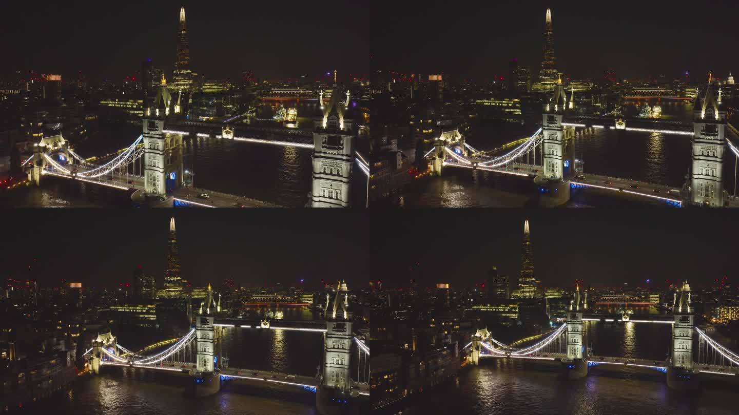 从伦敦市中心的碎片大厦到塔桥的电影景观