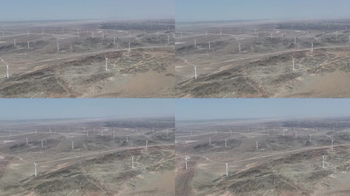 新疆哈密戈壁滩风力发电