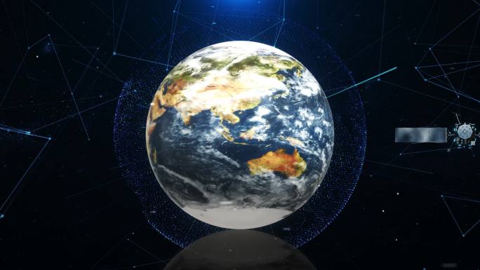 4K科技5G卫星连线素材