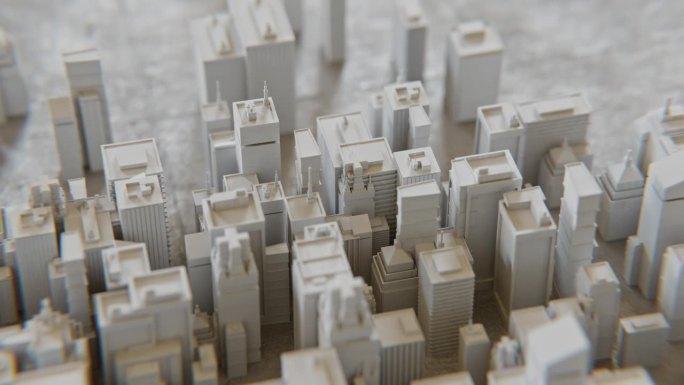城市细节的微缩模型