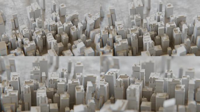 城市细节的微缩模型