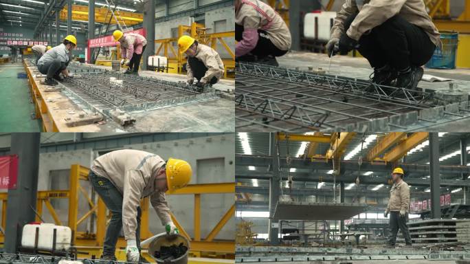 混泥土预制桥梁板厂生产 电焊工钢筋水泥