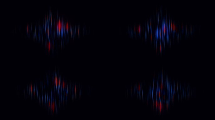 明亮发光的均衡器动画。声音、声音、音乐的可视化记录和回放。紫色的4K音频波形背景。技术背景。