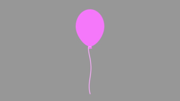 彩色气球在白色背景上飞行动画。多色组，红色，绿色，粉红色，紫色气球。五彩缤纷的气球飘了起来。聚会，生