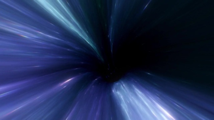 蓝紫色超空间虫洞隧道穿越时空漩涡