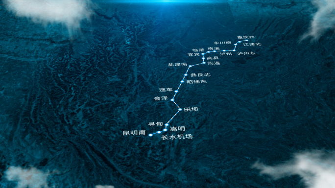 渝昆高铁线路卫星地图