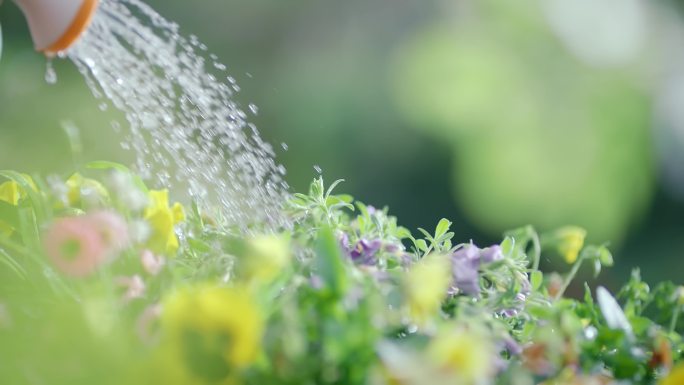 给花 浇水