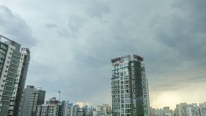 强对流云团暴雨来临前延时视频