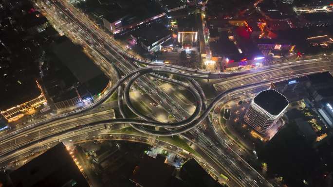 车水马龙的番禺夜景素材合集