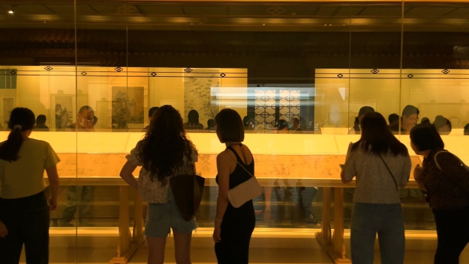 上海博物馆展厅文物