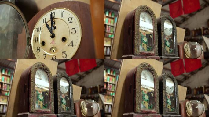 上世纪古钟表旧时钟4K实拍