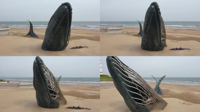 山东烟台金沙滩孤独的鲸
