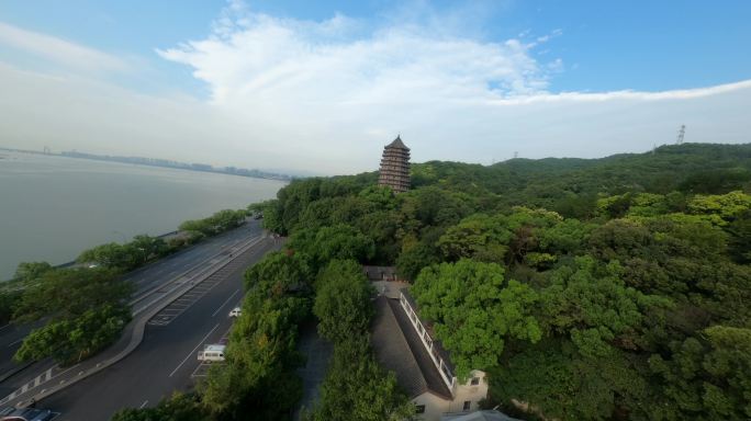 浙江杭州六和塔穿越机航拍