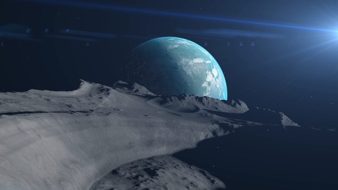 月球遥望地球