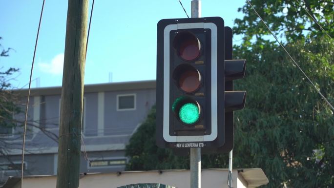 国外街口的红绿灯