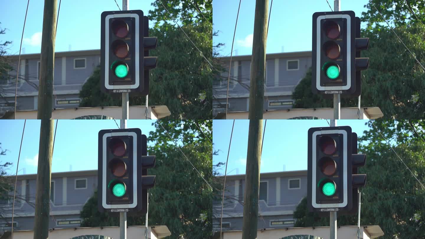 国外街口的红绿灯