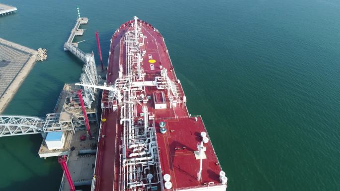 天津港船舶港口停靠航拍