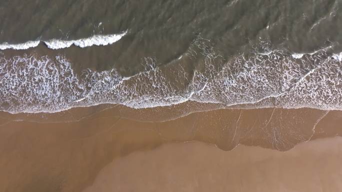 【4K】海浪沙滩航拍