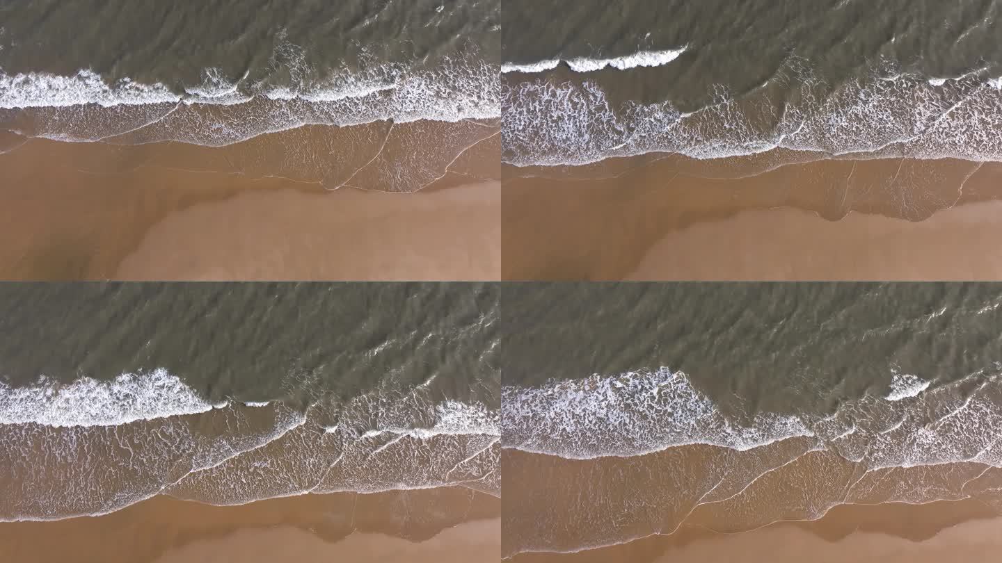 【4K】海浪沙滩航拍