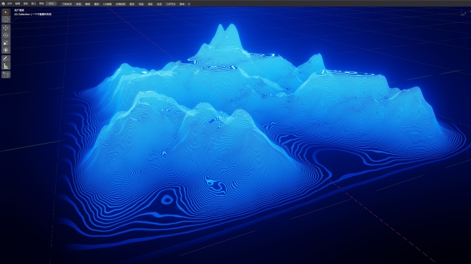 blender科技等高线 科技HUD展示