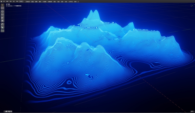 blender科技等高线 科技HUD展示