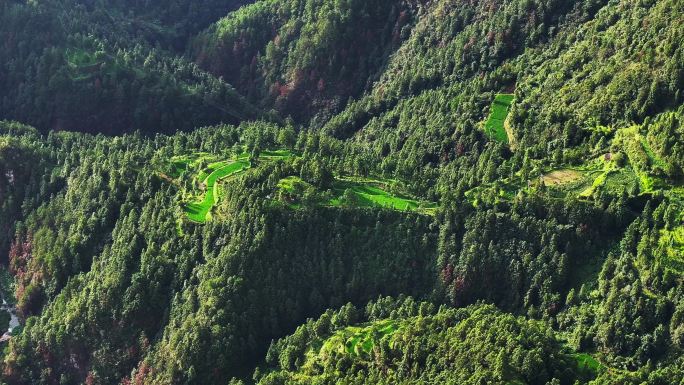 4K 航拍大山山脉风光