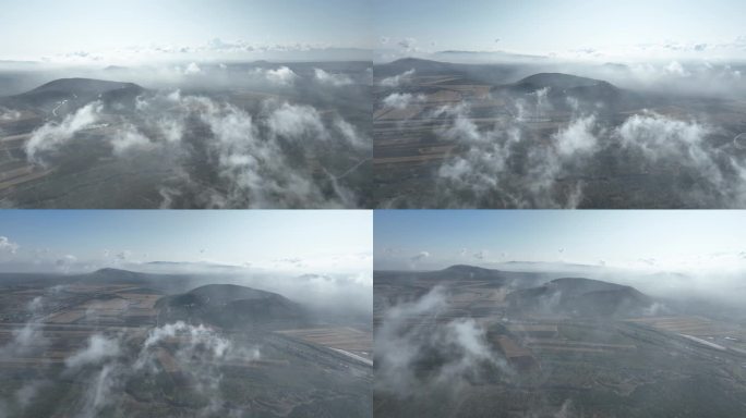 雾火山群4K航拍