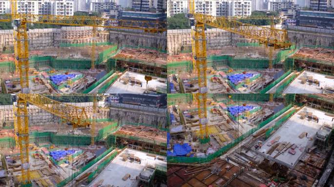 中国重庆龙湖地产南坪天街工地塔吊施工