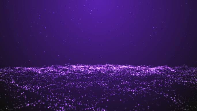 科技感紫色粒子海洋背景动画