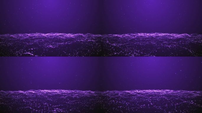 科技感紫色粒子海洋背景动画