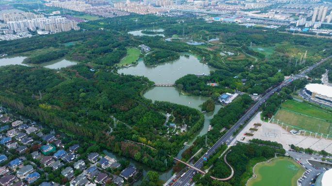 【5k合集1】航拍昆山城市生态森林公园