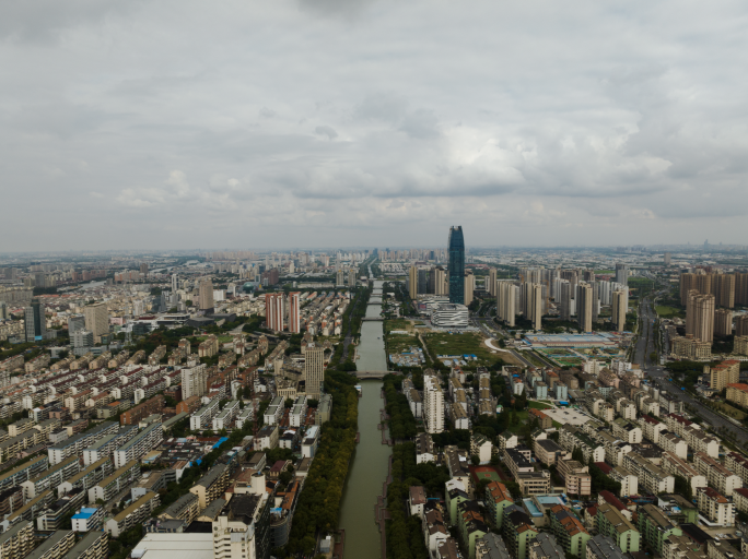 5k延时航拍昆山城市大景