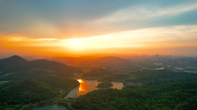 湘湖风景区日出