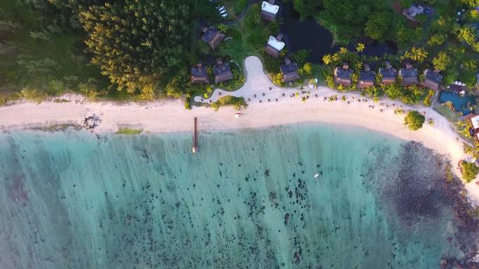 鸟瞰大海海边海景