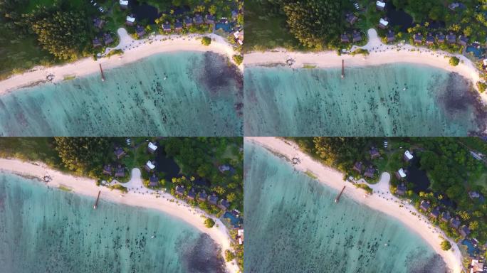 鸟瞰大海海边海景