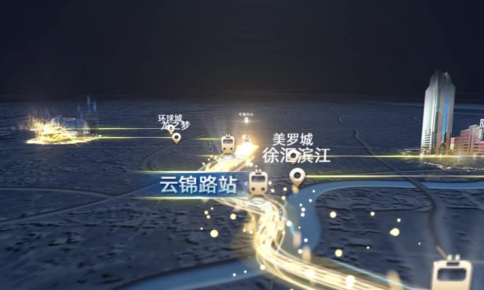 上海地图区位导入动画
