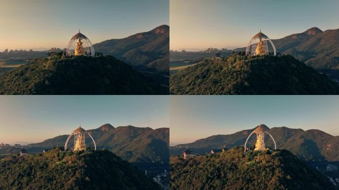 【正版素材】深圳大华兴寺日出0375