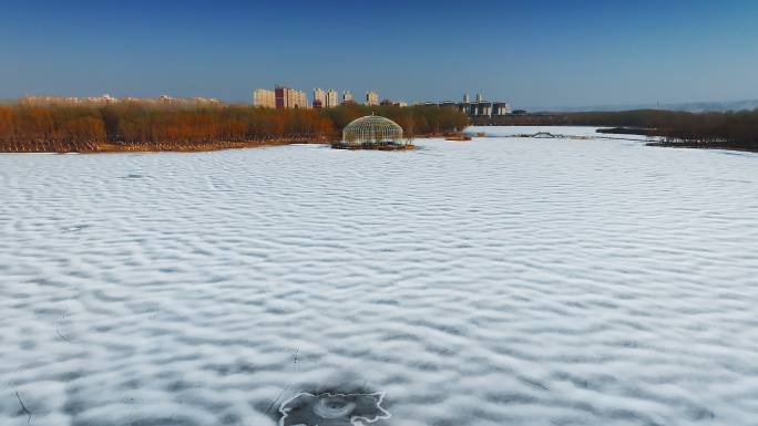 中卫市沙坡头区冬季雪景