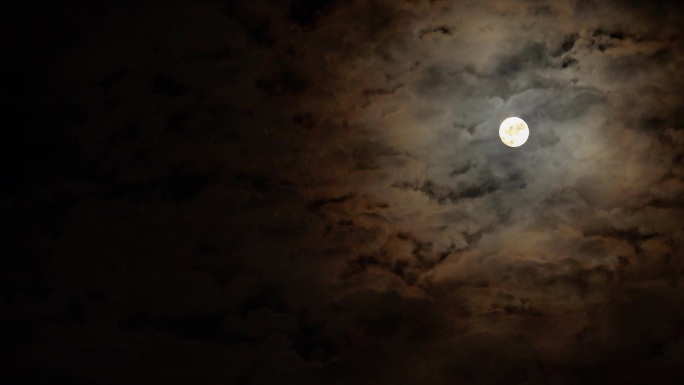 月夜夜空明月圆月
