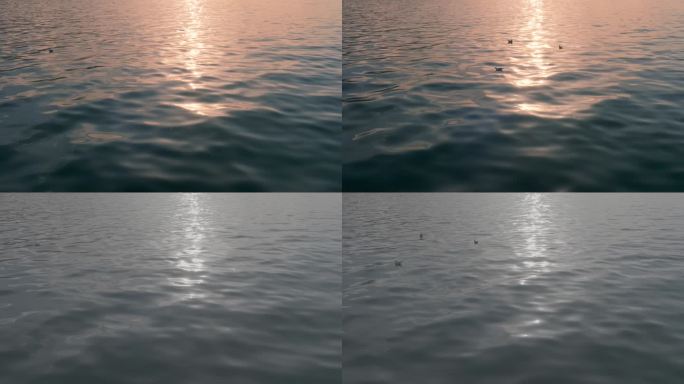 夕阳海面水面慢动作